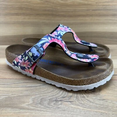 Birkenstock Gizeh Birko-Flor Sandals 5 W EU 36 Soft Footbed Supernatural Floral - Image 1 of 4