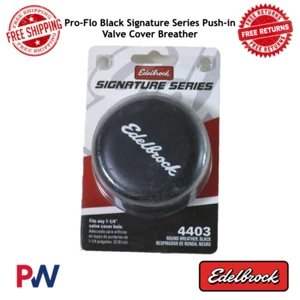 Edelbrock Pro-Flo Black Signature Series Push-in Valve Cover Breather #4403 - Picture 1 of 4