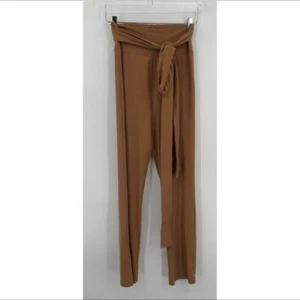 Reformation Kassia Rippstrickhose camel hellbraun Gürtel hoher Bund Stretch neu Small - Bild 1 von 4