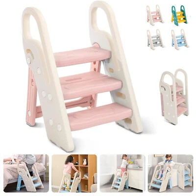 Baby Toilettensitz Klappbarer Hocker 3 Stufen Tritthocker für Kinder ab 2 Jahren - Bild 1 von 4