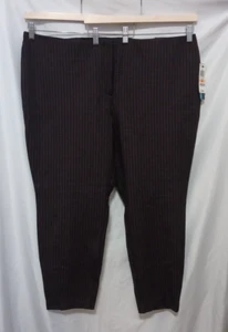 ALFANI Skinny Leg Pants 24W Burgundy Houndstooth Comfort Waist - Picture 1 of 12
