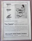 1952 Minneapolis School Supply Co MN American Ten-Twenty Universal Desk print ad