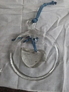 KOSTA BODA SUN CATCHER, Bertil Vallien, Circle & With Bird Circa 1975 - Picture 1 of 3