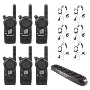 Paquete de 6 Radio Empresarial Ligera Motorola CLS1410 UHF 1 Vatio 4 Canales con - Imagen 1 de 1