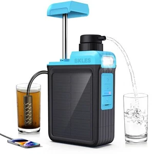 3-in-1 Solar Electric Water Filter with Hand Pump - Camping Water Filtration ... - Picture 1 of 12
