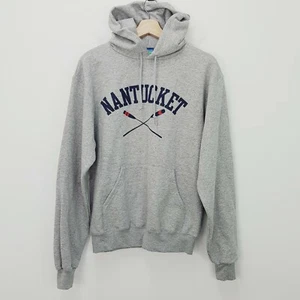 CHAMPION Eco Fleece Mens Size S Grey Nantucket Hoodie Jumper - Picture 1 of 6