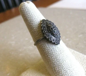 Anillo antiguo vintage o antiguo de ley y marcasita / talla 7 / ENVÍO GRATUITO - Imagen 1 de 8