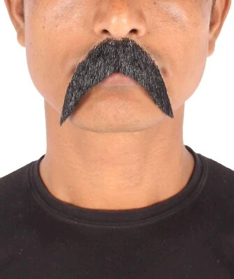Premium Horseshoe Synthetic Facial Hair Mustache | HPO | M-1260-001 - Image 1 of 4