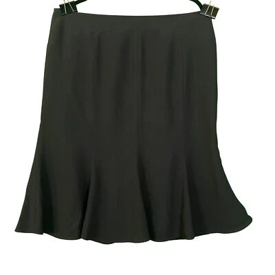 Peter Nygard женщин черный расклешенный тюльпан Midi юбка полностью с подкладкой молнии размер 16 - Изображение 1 из 4