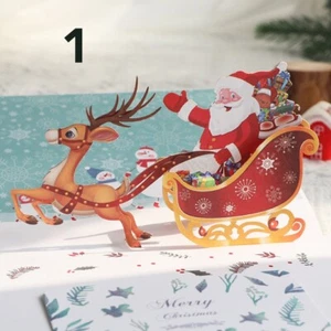 Pop Up 3D Christmas Cards | Greeting Cards Assortment Cards For Holidays | Xmas - Picture 1 of 5
