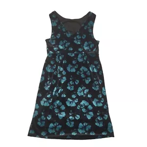 Bonmarche Black Blue Floral Sleeveless Evening Dress Uk Women's Size 24 CC844 - Picture 1 of 5