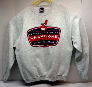 Felpa vintage Cleveland Indians Champions Playoffs giocatore professionista taglia XL usata in ottime condizioni - Foto 1 di 3