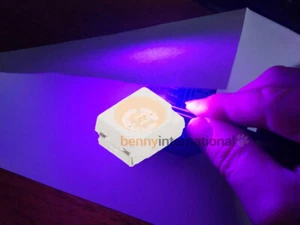 50x PURPLE VIOLET 3528 SMD LED OSK7DLS1C1A PLCC SMT 1210 Optosupply - Picture 1 of 9