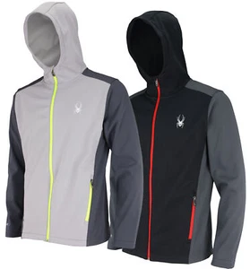 Spyder Men's Hydroweb Hooded Softshell Jacket, Color Options - Picture 1 of 4