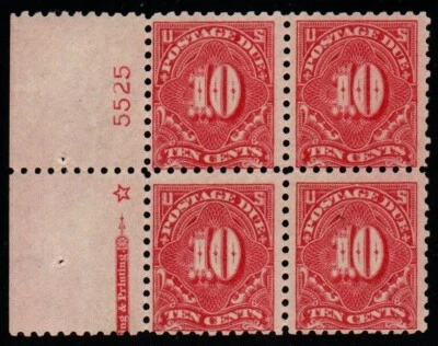 U.S. #J56a MNH Plate Block/4 w/ Clean PSAG COA - Image 1 of 4