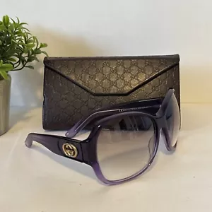 Gucci occhiali da sole vintage viola nero oversize grandi GG 2934/S RGZS0 62-15-120 - Foto 1 di 15