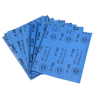 HERMES SANDPAPER SHEETS WET/DRY SILICONE CARBIDE WATERPROOF 9x11 SANDING 180-5000 GRITS