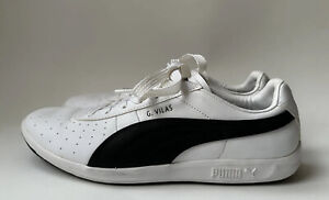 Puma G. Vilas Women’s Black & White Leather EcoOrthoLite Sneakers Size 9.5 -S15