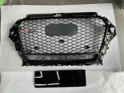For 2014 2015 2016 Audi A3 S3 8V RS3 Style Grille Black Honeycomb Quattro Grill - Image 1 of 4