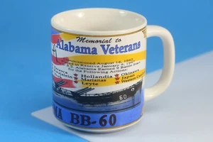 U.S.S. Alabama BB-60 Memorial to Veterans Mug, Cup. Okinawa, Tarawa, Leyte  - Picture 1 of 8