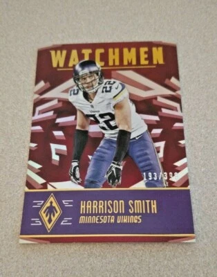 2016 Panini Phoenix Watchment #WM-HS Harrison Smith Minnesota Vikings /399  - Image 1 of 2