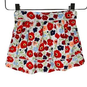 Janie and Jack Baby Girls Sweet Lady Bug Skirt 2T Floral Pleated Pull On Summer 
