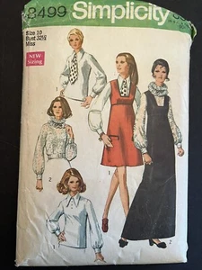 1960s Simplicity 8499 Misses Jumper & Blouse Pattern - Size 10 Bust 32 1/2 - Picture 1 of 2