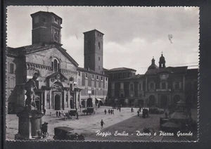 Cartolina Reggio Emilia Duomo e Piazza Grande ANIMATA AUTO HC257 - Picture 1 of 1