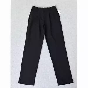 Old Navy Extra High Waisted Trouser Straight Pants Womens Small Tall Black New - Picture 1 of 15