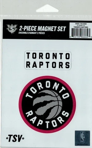 Toronto Raptors Current Primary NBA Logo Basketball Collectors 2 Piece Magnet Cover