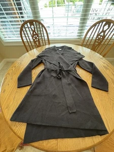 Cárdigan Cuyana Asimétrico Cachemira Envolvente Suéter Abrigo con Cinturón XS Marrón Msrmnts - Imagen 1 de 12