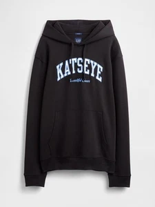 KATSEYE Logo GAP Limited Edition Relaxed Fit Hoodie Unisex True Black JAPAN XL - Picture 1 of 4