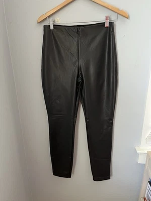 Leggings para mujer Banana Republic de cuero vegano negros talla pequeña elásticos Foto 1 de 4