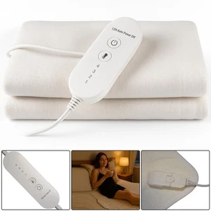 Electric Blanket Heat Up Winter Warmer Comfort Heated Detachable Cord 150 X 80cm - Picture 1 of 7