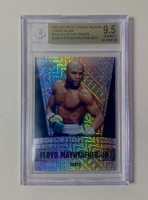 FLOYD MAYWEATHER JR. 🥊 2023 Leaf Metal 1/1 Gem Mint Undefeated  Boxing GOAT  - Image 1 of 2