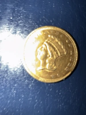 1856 INDIAN PRINCESS HEAD - LARGE HEAD U.S. GOLD DOLLAR - BEAUTIFUL COIN!! - Image 1 of 4