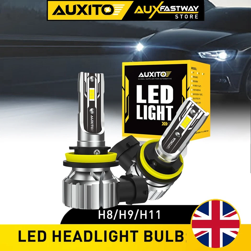 H11 H9 H8 LED Headlight Bulb Low Beam Fog Light 110W 24000LM 6500K White Auxito