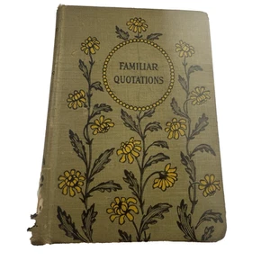 Bekannte Zitate Hurst & Co antikes Buch dekorativer Blumeneinband um 1890 - Bild 1 von 9
