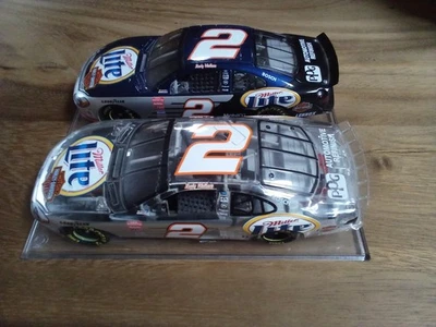 Rusty Wallace #2 Miller Lite Harley Davidson 1:24 Action Blue & Clear Diecasts - Image 1 of 4