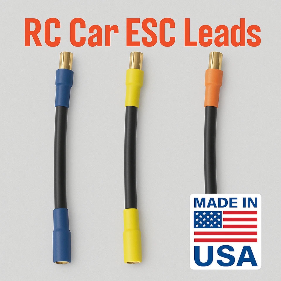 Cables de extensión ESC de 3 pulgadas macho a hembra de bala de 6,5 mm 10 AWG 200C Foto 1 de 4