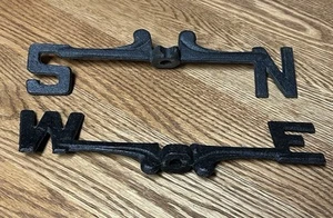 WROUGHT IRON DIRECTIONALS FOR WEATHER VANE N/S/E/W - Picture 1 of 4