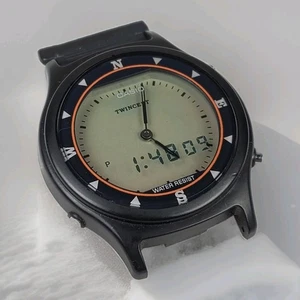 RARE VINTAGE CASIO TWINCEPT AQX-10 JAPAN ALARM MEN'S WATCH NEW BATTERY AS IS  - Picture 1 of 9