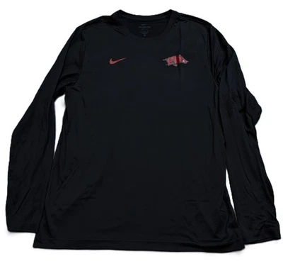 Nike Arkansas Razorbacks Dri-FIT Legend Long Sleeve Shirt Mens XL Black - Image 1 of 4