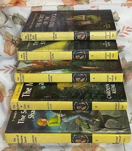 Nancy Drew Mystery Stories Books Lot of 5 HC Picture Carolyn Keene 1 2 3 4 5 VTG - Picture 1 of 5