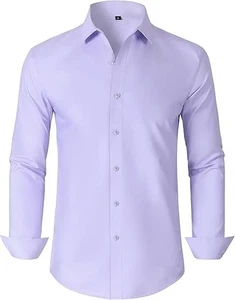 Knitterarmes Herrenhemd Klasse 3,5, Langarm Button Down Arbeitshemd - Bild 1 von 4