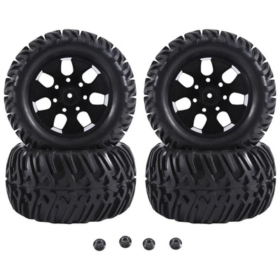 4 StüCk 125 mm 1/10 Short Course Truck Reifen Radreifen 12 mm Sechskant für6286 - Bild 1 von 4