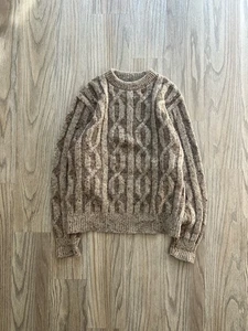 Vintage Pendleton Wool Sweater Gray Size M Cable Knit Made In USA - Picture 1 of 5