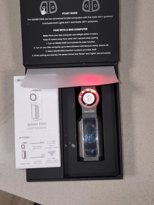 Luz trasera radar bicicleta SEEMEE R300 radar inteligente, LED de alta potencia habilitado ANT+ Foto 1 de 4