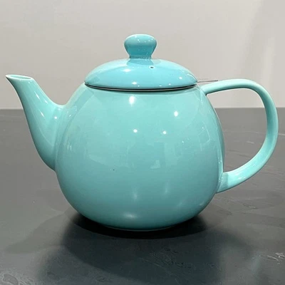 Sweese Turquoise Porcelain Teapot 27oz w/ Infuser for Loose Leaf & Blooming Tea - Image 1 of 4