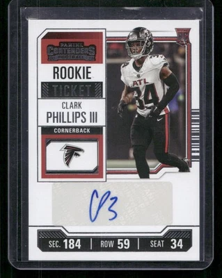 2023 Panini Contenders #225 Clark Phillips III Rookie Ticket Autograph - Image 1 of 2